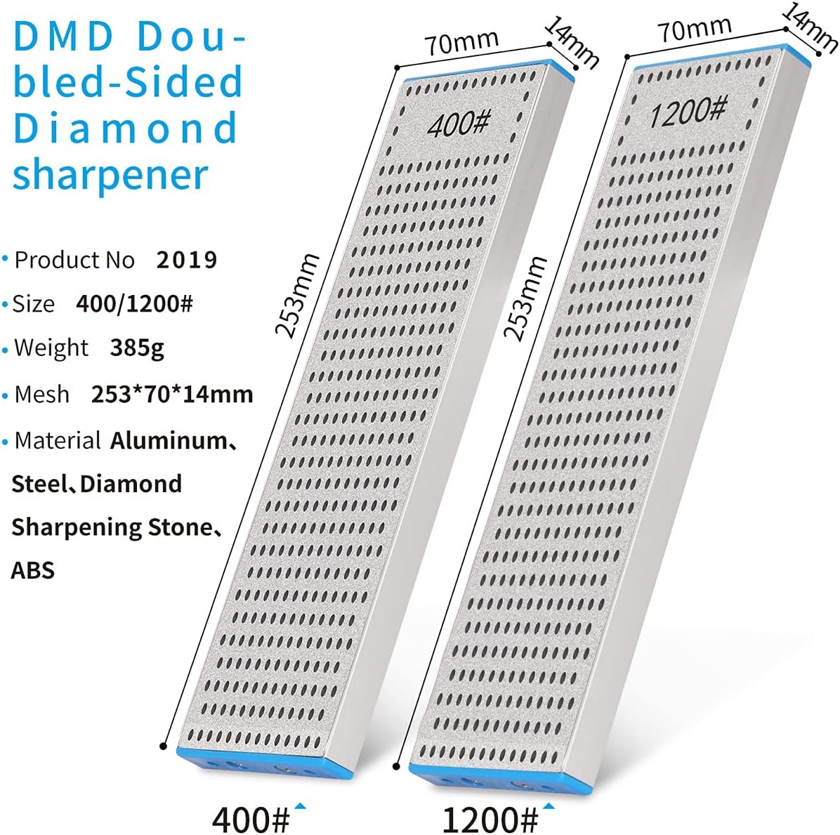 | DMD Double-Sided Diamond Sharpening Stone | Delux Diamond Whetstone | Professional Bench Stone | Knife Chisel Honing Stone| 10 Inch | (150/400#) | Durable Quality and Exquisite Design