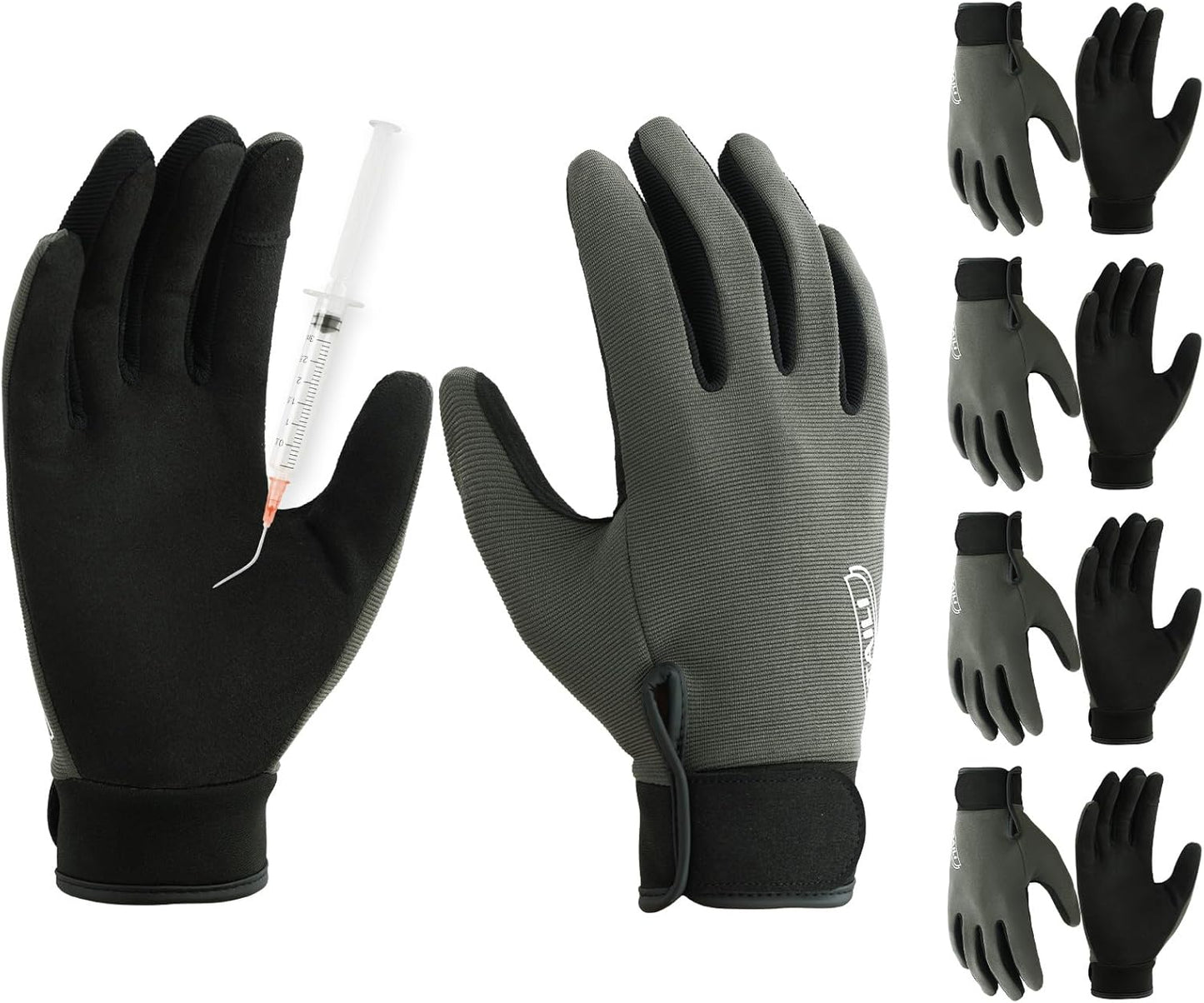 TAILI Level 2 Needlestick, Level 5 Puncture Resistant Work Gloves, Feather-Light Comfort, Grip Enhanced Cut Resistant Gloves for Gardening, Carving, Fishing, Breathable and Touchscreen Compatible, L