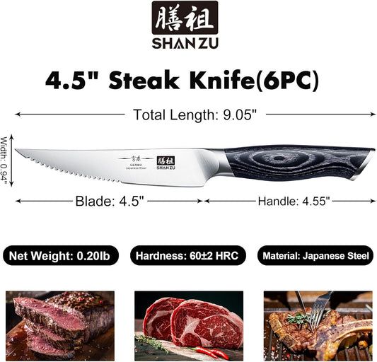 SHAN ZU 7 Inch Fillet Knife, Japanese Super Steel Boning Knife, Professional Ultra Sharp Fish knife with K133 Ergonomic Handle, Black Tortoise Genbu Series