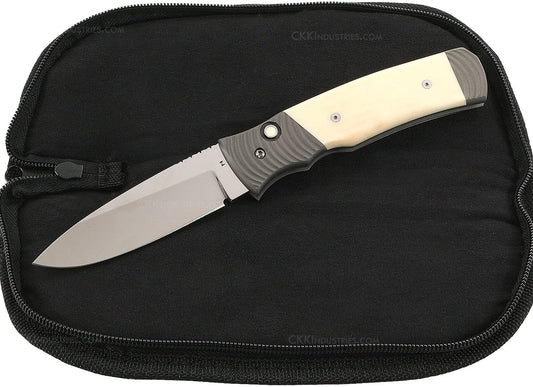 EZSMITH Zipper Pouches for Knives & Tools - (8.75 x 3.50 x 1.50 Inches) - (Nylon Canvas Outer - Jewel Cloth Inner) - (Black/Black) - (Pro Series) - (USA Design) - (by KnifeKits)