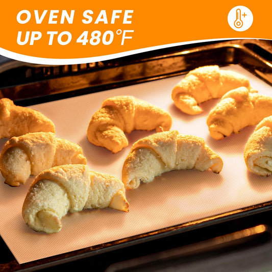 Silicone Baking Mat Roll -Cut to Size Silicone Mat - Non-Stick Pastry Mat for Dough Rolling, Non-slip Silicone Mat for Kitchen Counter, Reusable Air Fryer Linner, Oven Liner, Freeze Dryer Mat