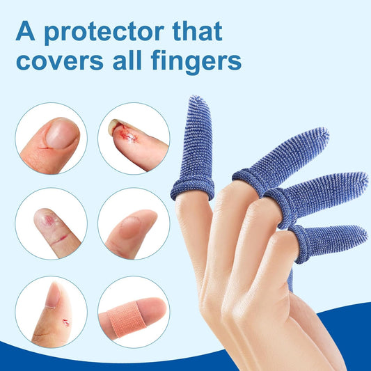 Dimora Finger Cots, Pack of 60 (Medium Size) Finger Protectors, Breathable Bandages for Wound Care, Stretchy Sleeves for Gardening, Fitness and Cargo Handling, White