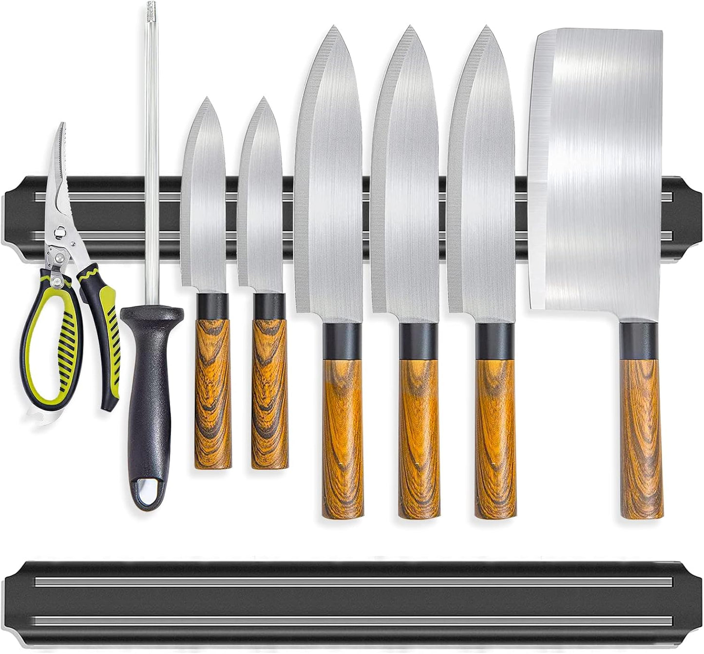 Magnetic Knife Holder 15in Magnetic Knife Strip for Wall, Powerful Magnetic Knife Rack, Securely Hang Knives on Multipurpose Tool Holder