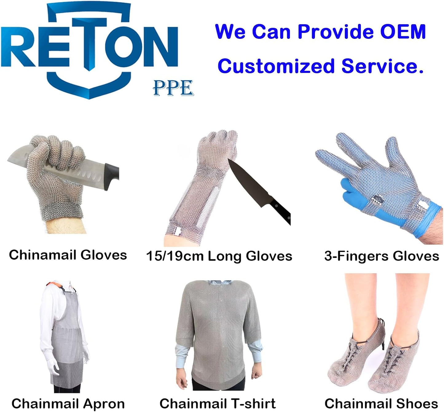 Chainmail Glove for Cutting Meat,Upgrade Spring Wristband,Highest Level Cut Resistant ,Food Grade,Stainless Steel Metal Mesh Gloves,Safety Work Cut Proof Glove for Chef/Butcher Gloves Oyster(M)
