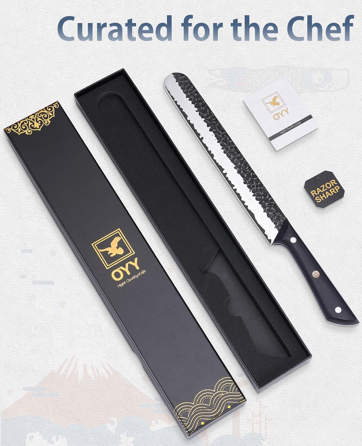 3.7 Inch Hand Forged Paring Knife, VG10 High Carbon 3-Layer Clad Steel Small Kitchen Knife, Ultra Sharp Full Tang for Peeling, Slicing & Delicate Prep, Gift Box for Men & Women