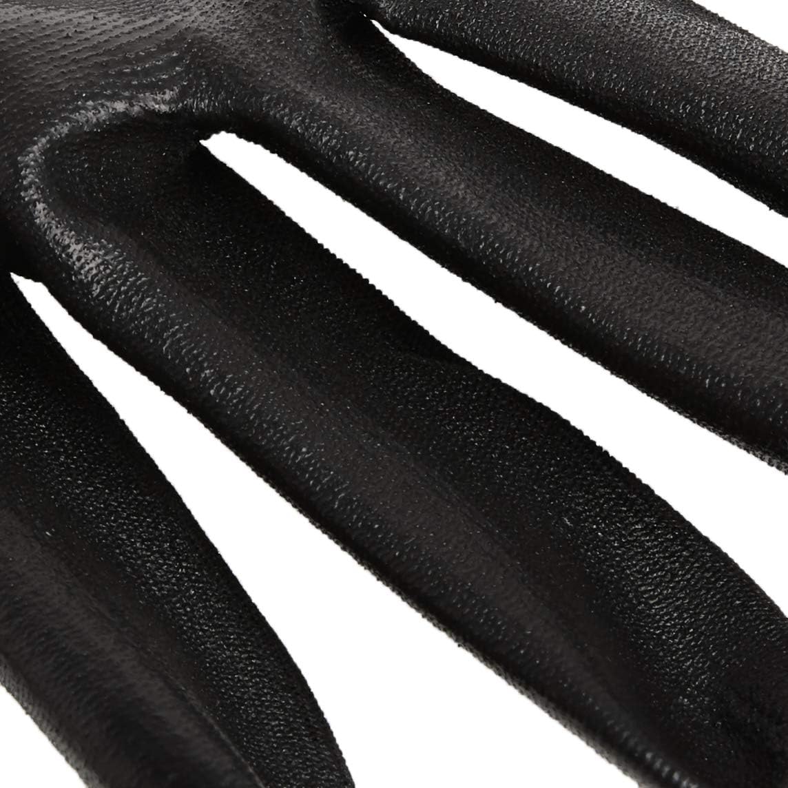 Gorilla Grip Work Gloves, Never Slip Maximum Grip All-Purpose, Gloves for Men, Superior in Wet, Dry, Oily Conditions, Polymer Palm, Medium Size, 5 Pairs, Black/Blue | 25041-25