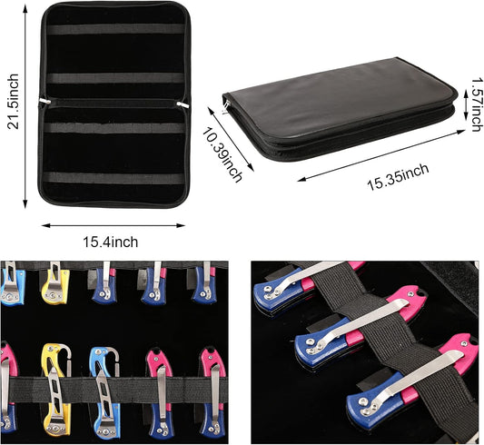 Knife Case,Knife Display Case for 32 Slots Pocket Knives,Knife Organizer Folding Knife Holder,Pocket Knife Storage Collection Box for Men Survival,Outdoor, Kitchen, EDC Mini Knife.