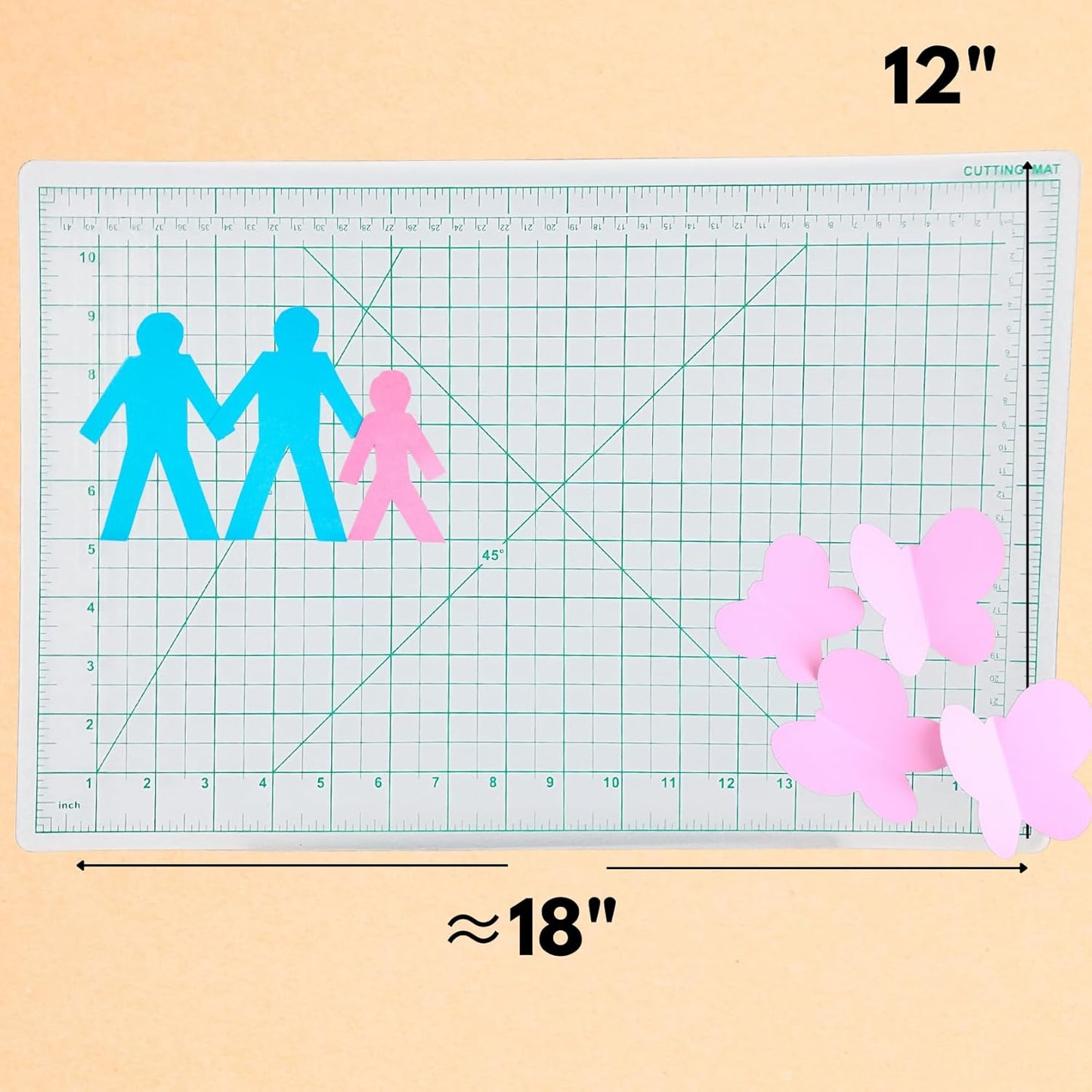 ARTIST'S BEST 12 x 18" Clear Self Healing Cutting Mat