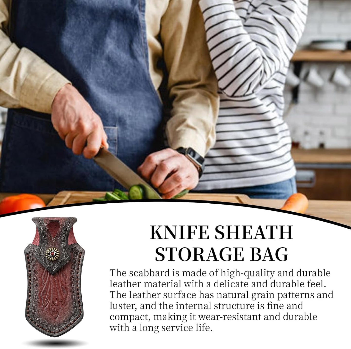 Leather Knife Pouch for Folding Knives,Pocket Knife Belt Sheath,EDC Tool Pouch Knife Case with Snap Closure and Loop,for Outdoor Hunting Camping, for 4.5" Knife