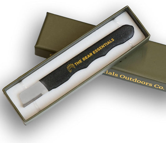 The Bear Essentials Ferro Rod Striker -100% Tungsten Carbide - Dual Purpose Survival Fire Striker & Sharpener