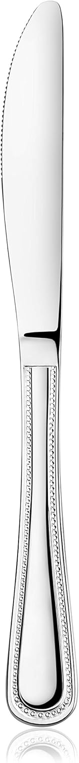 New Star Foodservice 58505 Bead Pattern 18/0 Stainless Steel, Oyster Fork 6-Inch Set of 12