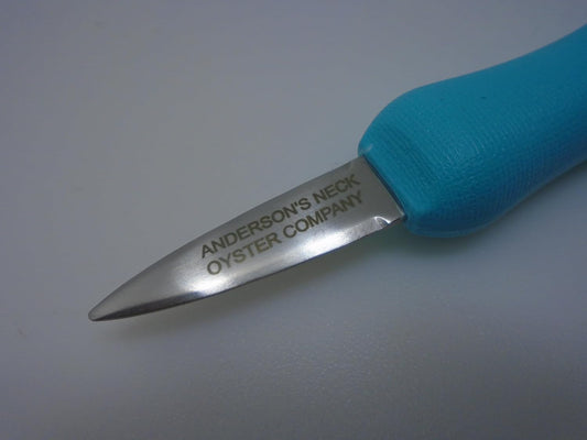 R. Murphy Duxbury Oyster Knife Light Blue High Visibility Handle Branded Blade