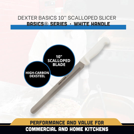 Dexter-Russell Outdoors 31604 10" Scalloped Slicer,White