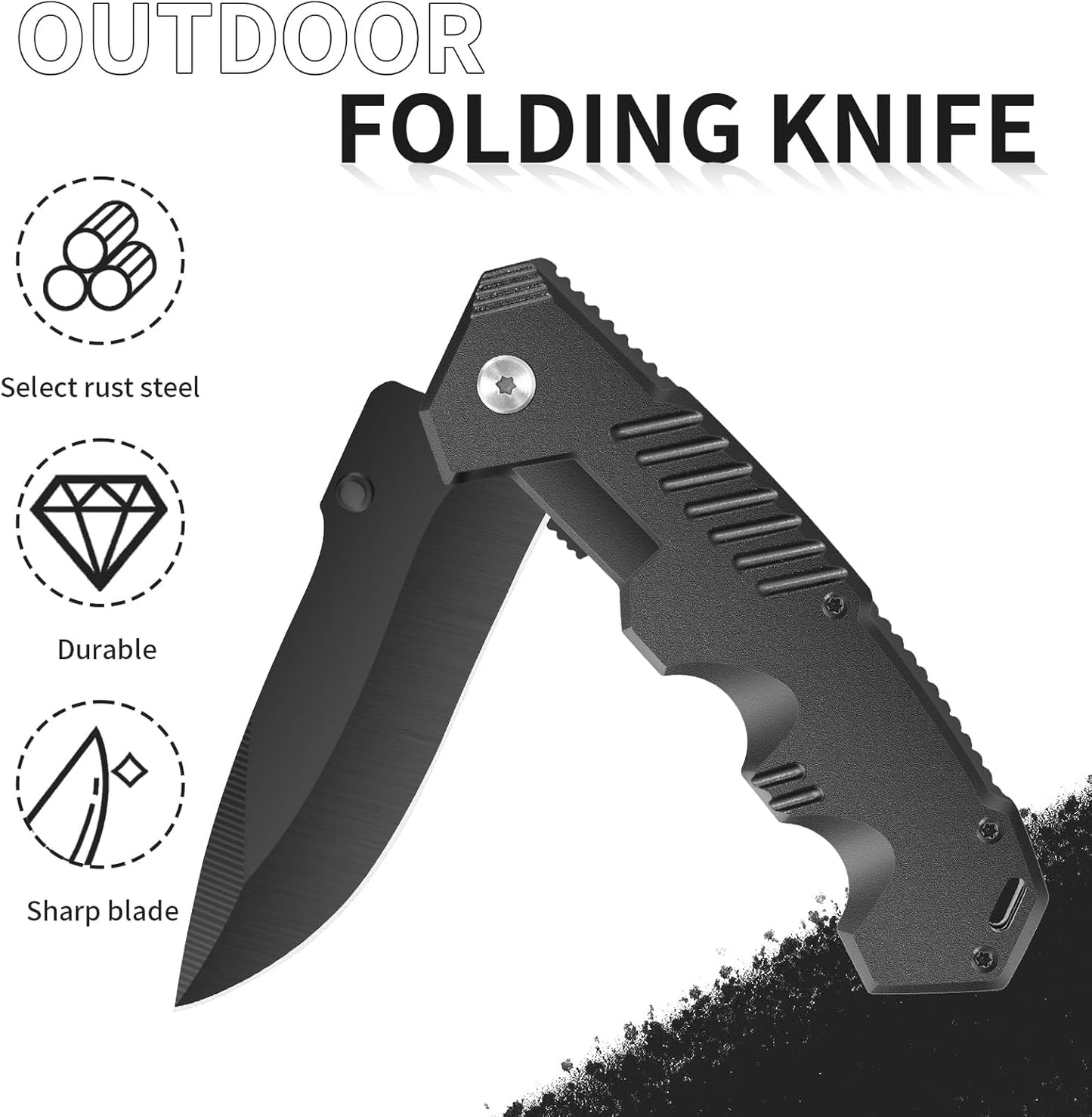 4-Pack Pocket Knife Set – Assisted Opening, Liner Lock, EDC Work Knife for Men, Bulk Gift Box Ready, Laser Engraving, Camping & Utility (4 Knives)
