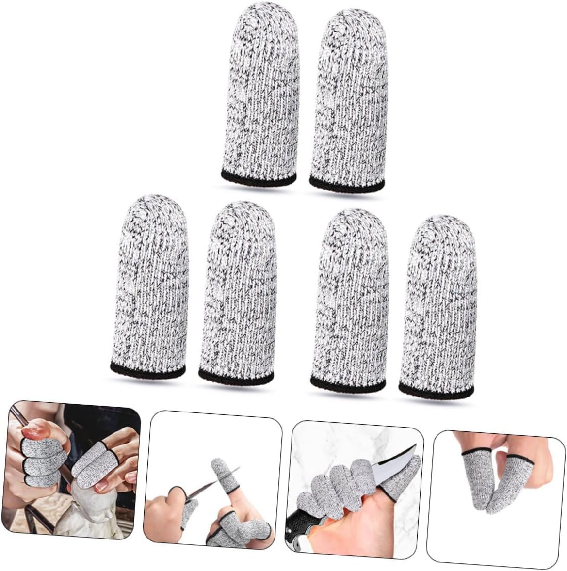 Cut Resistant Finger Protectors for Crafting and Kitchen Use Wear Resistant Sleeves for Safe Cutting