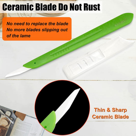 KUNIFU Bread Knife 9 Inch, Serrated Bread Slicing Knife with 5 Serration Types, Ultra Sharp High-Carbon Stainless Steel, Full Tang, Ergonomic Non-Slip Handle for Bread, Bagels, Cakes & Pastries