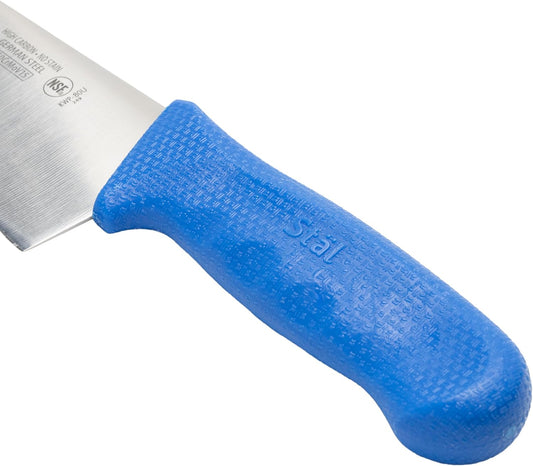 Winco 10" Commercial-Grade Chef's Knife with German Steel Blade, Blue