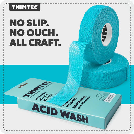 THIMTEC - The Original Thimble Tape for Hand Sewing - Fully Adjustable Nail & Finger Protector - A Smarter Alternative to Classic Knitting Thimbles - Caution Tape, 2-Pack