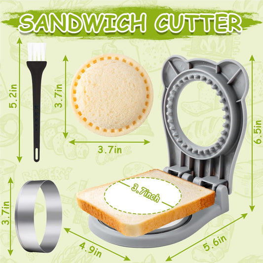 Nifogo Uncrustable Sandwich Cutter Maker, Large Sandwich Cutter and Sealer for Kids Children Boys Girls Lunch Breakfast