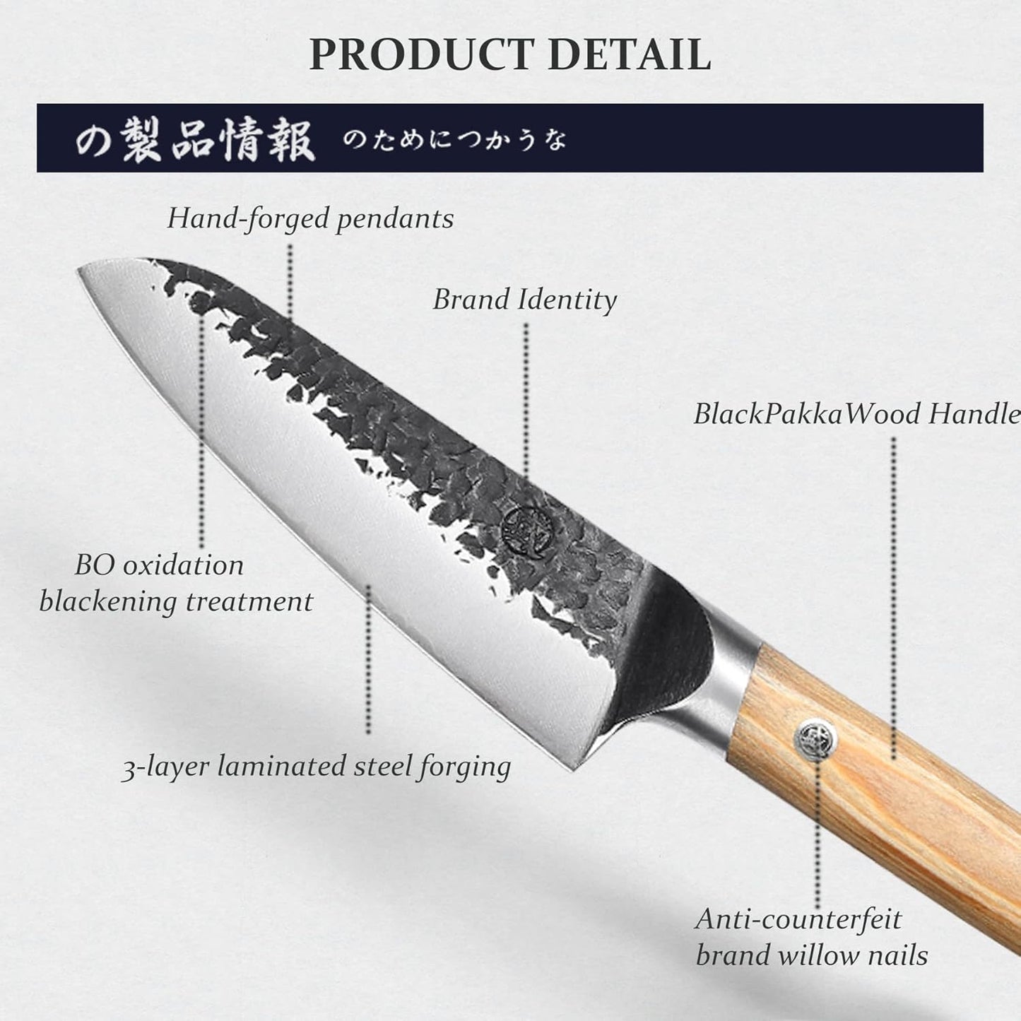 MITSUMOTO SAKARI Japanese Nakiri Knife 7 Inch, Hand Forged SKD-11 High Carbon Steel Vegetable Knife, Ultra-Sharp Thin Blade, Pakkawood Handle for Home & Pro