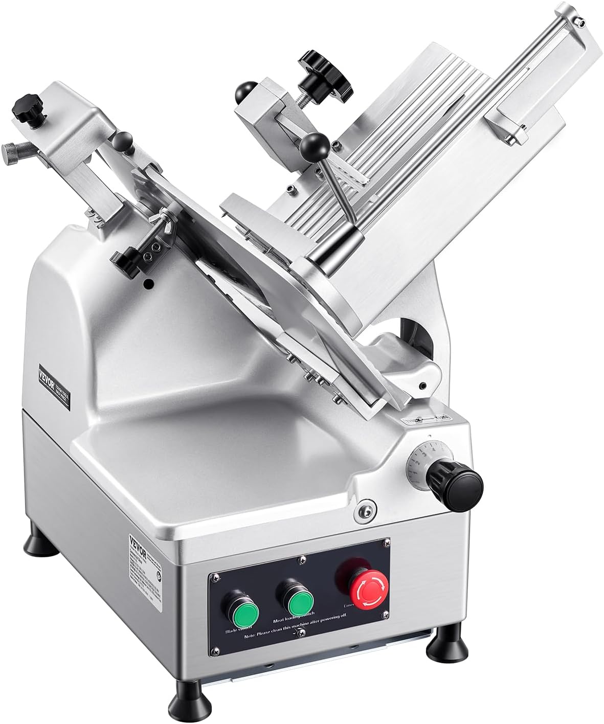 VEVOR Meat Slicer, 7.5 inch 200W Electric Deli Slicer Machine with SUS420 Blade, 0-0.6 inch Adjustable Thickness, ETL Certified Home Food-Slicer for Meat, Ham, Baguett, Steak
