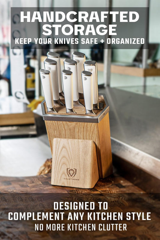 Dalstrong 24-Piece Knife Block Set — Forged German Steel (9–11° Hand-Sharpened Edge), Kiritsuke, Carving, Steak Knives — Vanquish Series For Serious Entertainers, Dinner Parties & Holiday Kitchens