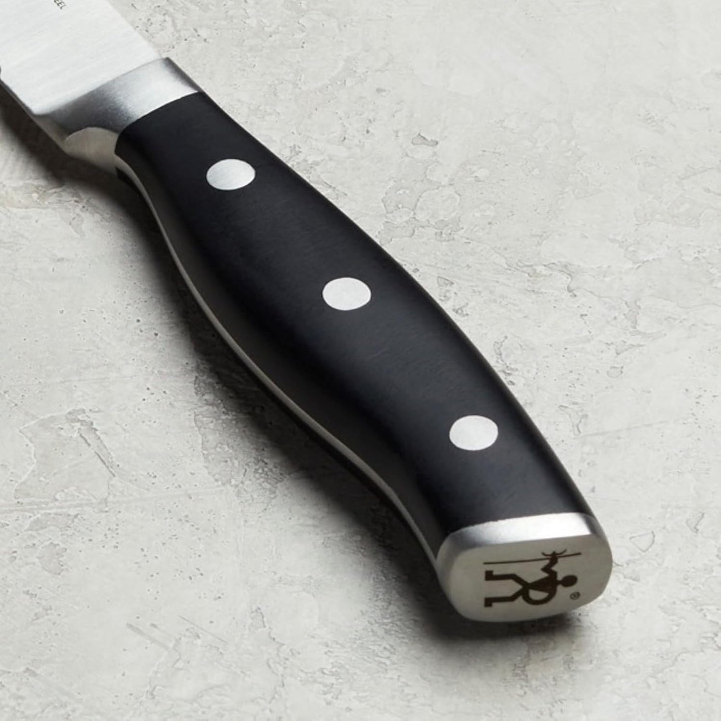 HENCKELS Forged Accent Razor-Sharp Hollow Edge Santoku Knife 5 Inch, German Engineered Informed by 100+ Years of Mastery,Black