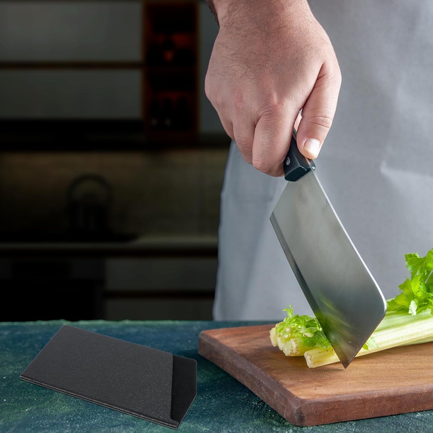Cleaver Edge Guard 7.5” X 3.5” Abs Cleaver Cover Wide Knife Protector Sleeve for Chinese Kitchen Knifes, Durable Felt Lined Knifes Protector Sleeves