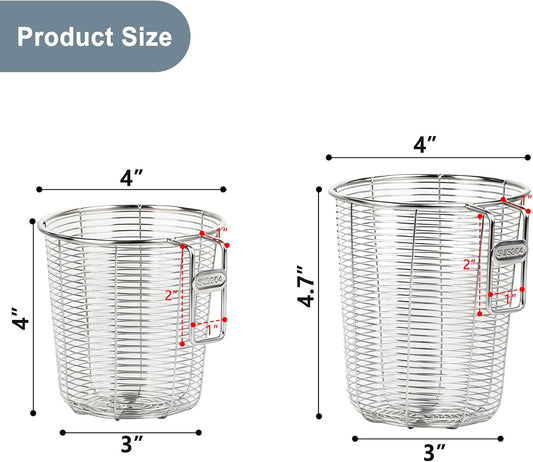 Utensil Drying Rack, 2 Pack Stainless Steel Utensils Holder Dishwasher Silverware Basket, Compact Dish Drainer for Kitchen Countertop, Chopsticks Spoons, Forks, Knifes Organizer, Large