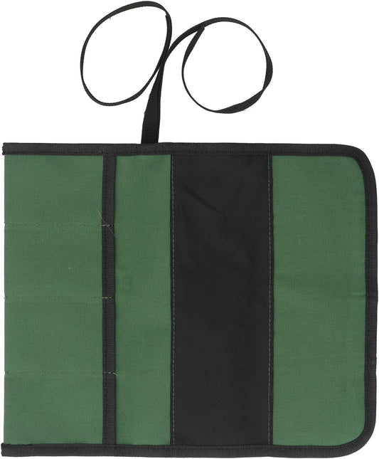 Fafeicy Chef Knife Roll Bag Canvas 4 Pocket Foldable Portable for Home Use