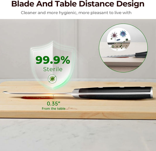 Paring Knife Set, 2PCS Small Kitchen Knives for Fruit, 3.8 Inch Fruit Knives and 2.75 Inch Bird Beak Peeling Knife, Premium Germany Stainless Steel Ergonomic Handle, Elegant Black Ideal for Gift