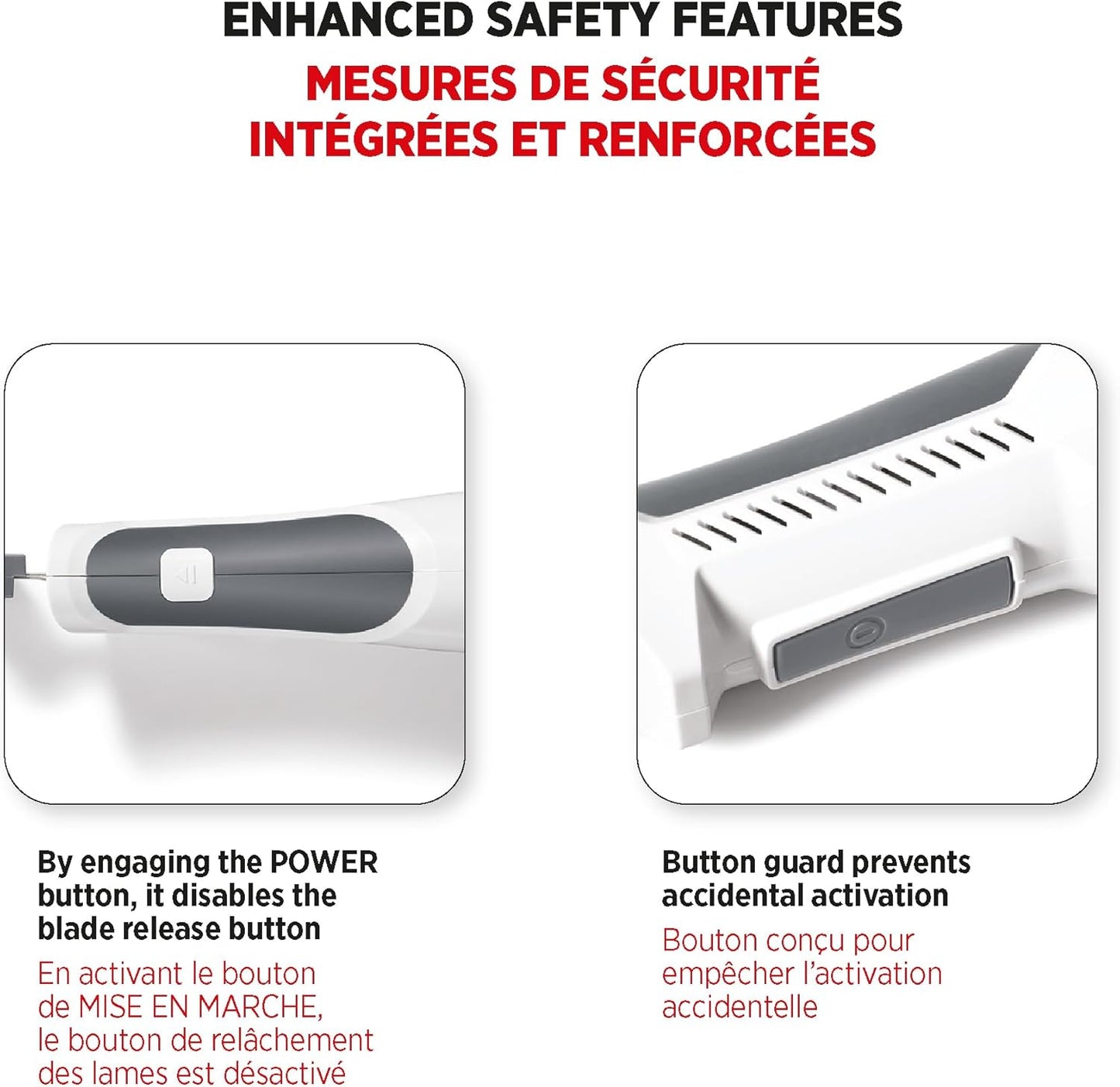 Starfrit Electric Knife with Offset Blades Precision Slicing Enhanced Safety Ergonomic Handle