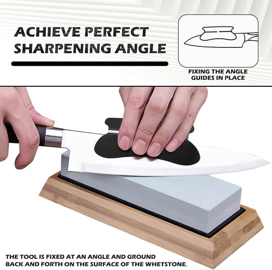 Professional Knife Sharpening Angle Guide for Whetstone – 2 Pack, Non-Slip Ceramic Edge Protector, Universal Fit for Kitchen and Hunting Knives, Durable Sharpening Tool with Consistent Angle Control