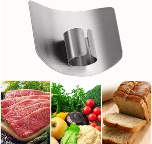 Stainless Steel Finger Guard, 2025 New Finger Protector for Cutting Food, Slicing Tool Finger Protector for Kitchen, Stainless Steel Finger Protector for Cutting, Chopping, Dicing, Slicing (4pcs)