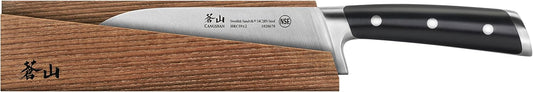 Cangshan TS Series 1020687 Swedish 14C28N Steel Forged 7-Inch Santoku Knife and Wood Sheath Set