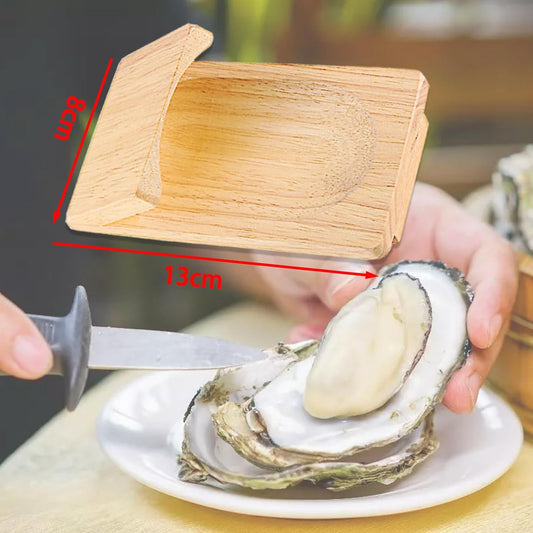 3-Packs Oyster Shucking Clamp, Wood Shucking Clamp Oyster Shucking Protector, Wooden Holder Oyster Shucking Clamp, Oyster Opener Tool for Kitchen Home