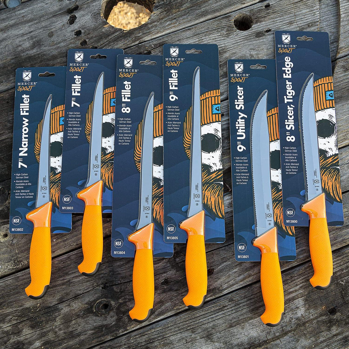 Mercer Sport M13805 Fishing Knife, 9" Fillet, Orange