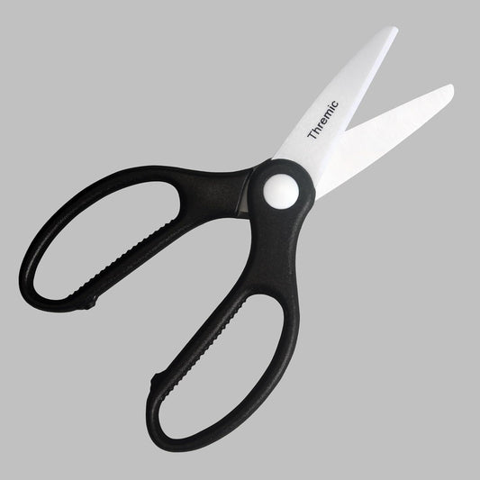 1-Pack 8.27-Inch Large Ceramic Kitchen Scissors, Insulated Rustproof Non-Magnetic Shears for Lab, Industrial, Electrical Work, Cutting Battery Tabs, Separators, Crafting, Packaging Bags, Vegetables
