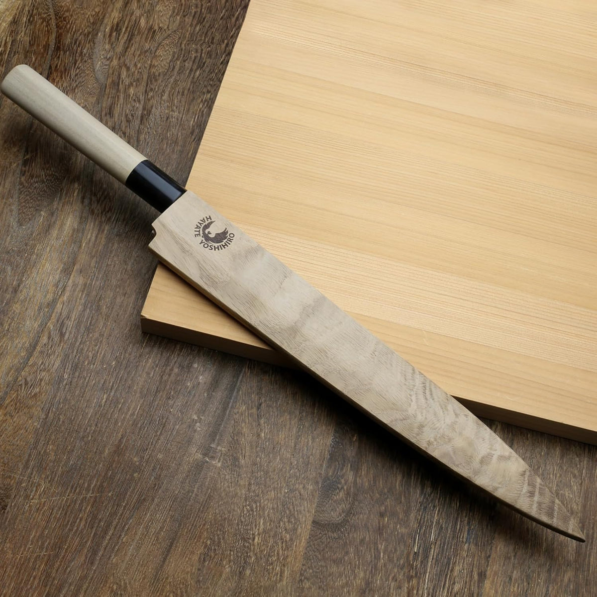 Yoshihiro Magnetic Oak Wood Saya Cover Blade Protector for Yanagi (300mm)