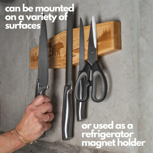 16" Heavy-Duty Mangetic Knife Holder for Wall & Refrigerator | Bear