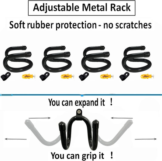 4Pack Mini Wall-Mounted Sword Stand Display Rack,Sword Holder,Sword Hook,Sword Hanger Bracket - Sturdy yet flexible enough to fit blades of any size and style - No Sword