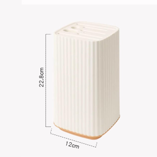 Universal Knife Block without Knives Space-Saving Knife Block Multi-Slot Holder For Kitchen Countertop Secure Stand(Beige)