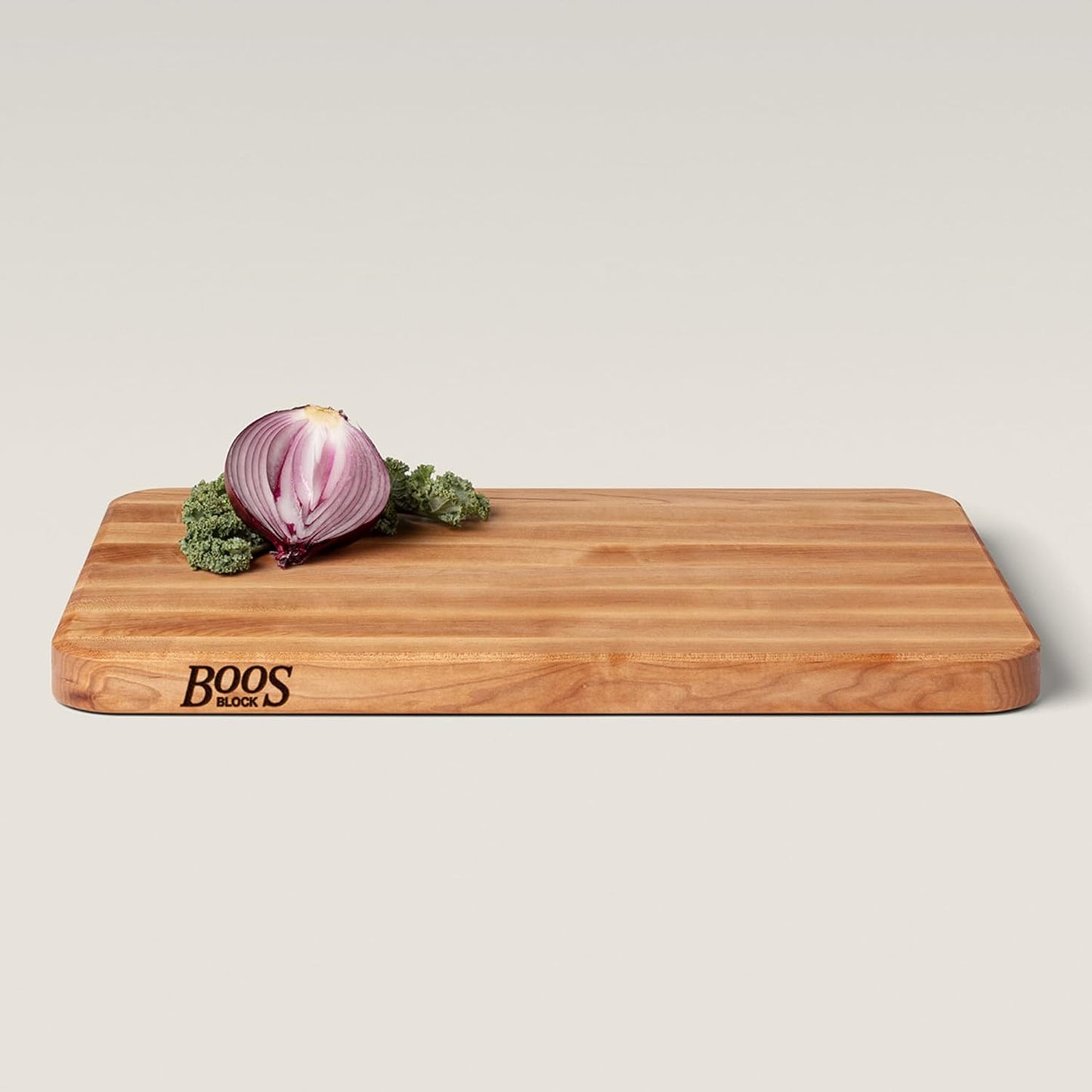 Chop-N-Slice Series Rectangular Wooden Maple Cutting Board | 18”x12" – 1.25” Thick, 8-lb Reversible Butcher Block with Eased Corners, Edge-Grain & Finger Grips – Made in the USA
