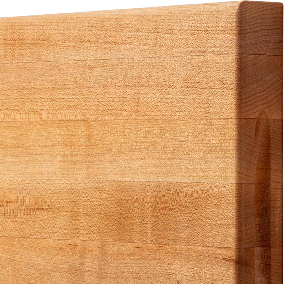 Platinum Commercial Series Rectangular Wooden Maple Cutting Board 24”x18” – 1.75” Thick, 21-lb Reversible Butcher Block with 1/4” Radius Edges, Edge-Grain & Finger Grips – Made in the USA