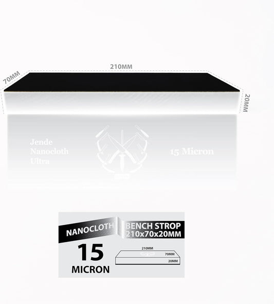 Nanocloth 15 Micron Knife Strop 210x70mm(unloaded)-Premium Ultra bench knife Strop for Diamond Emulsions