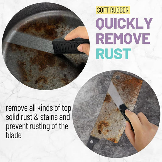Rust Eraser, Premium Rust Remover for Cast Iron Pans, Knives & Tools, Hard Anodized Cookware and Other Pots, Remove Rust from Any Metallic Surface - 1 Pack