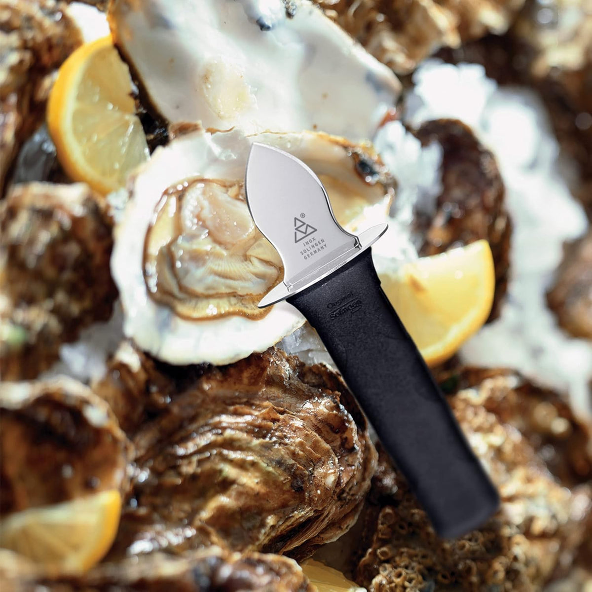 Oyster Knife - Stainless Steel - Cleanly Shucks Oysters - Dishwasher Safe - Made in Germany