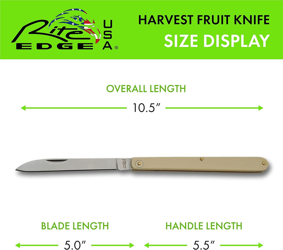 SZCO 10.5" Folding Fruit Knife with Drop Point Blade, Stainless Steel, Yellow Handle – Durable Everyday Carry Knife for Cutting, Slicing, and Piercing