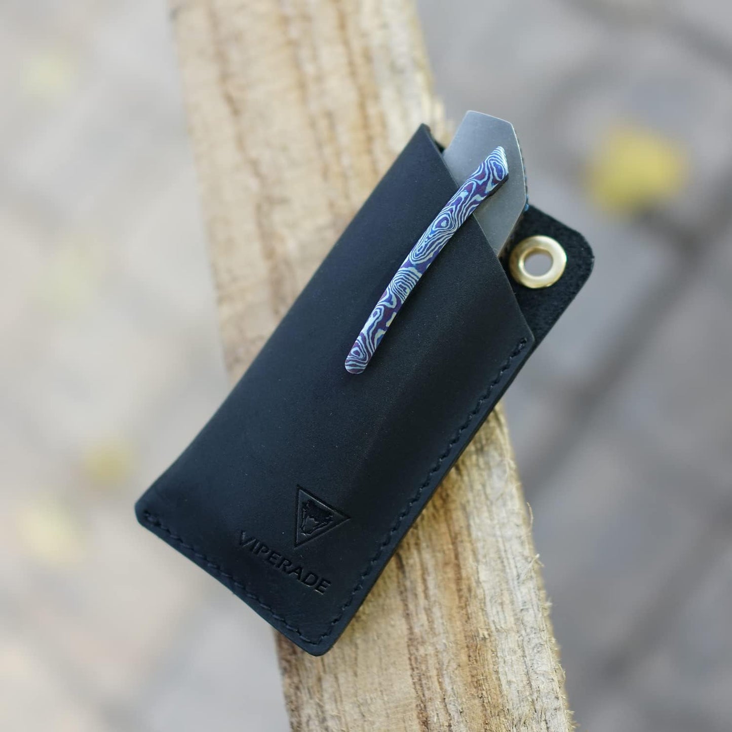 VIPERAED PJ11 EDC Small Leather Sheath for Belt,Leather Holster for Small Flashlight,Utility Small Leather Knife Sheath,Leather EDC Pocket Slip for Small Multitools