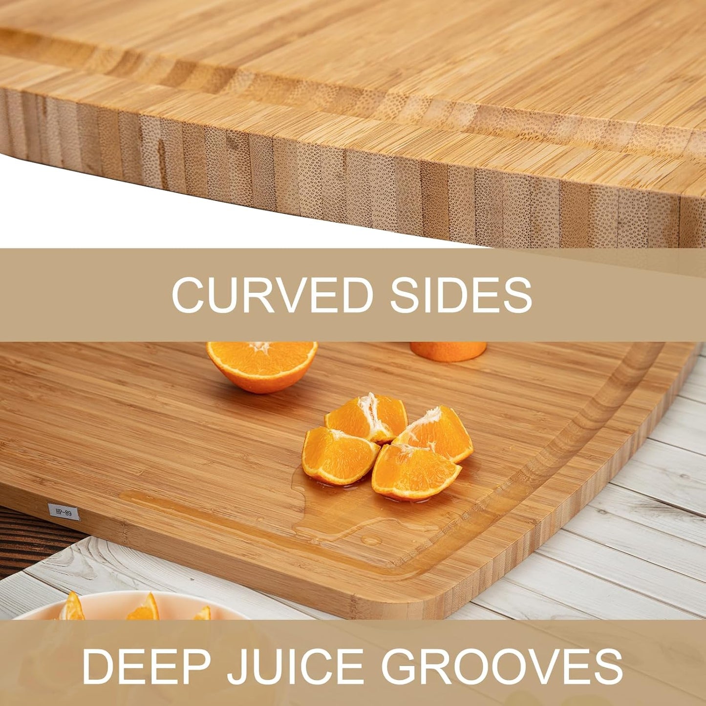 GAOMON 20 x 15 In Extra Large Acacia Wood Cutting Board, 1.5" Thick Kitchen Cutting Boards with Handle & Juice Groove, Butcher Block, Wooden Carving Board for Meat and Chopping Vegetables